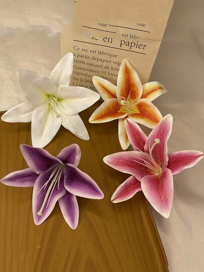 1 Stück elegante Lilien-Fee 3D Blumen Haarspange für Frauen, einzigartiger floraler Haarklammer Haarschmuck, atmosphärischer Street-Style, Sommer Accessoires, Reise, Haarklammern, Clips für Haare, Haarspangen, Haarklammern, Schulsachen