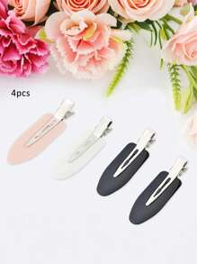 4/12/20/24/48pcs No Bend Hair Clips, Creaseless Duckbill Alligator Clips For Hairstyling, Makeup, Salon, DIY Crafts - Sectioning, Waves, Bangs, Gift Set(Black/Pink/White)