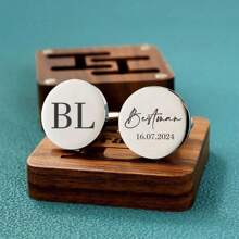 Custom Groomsmen Groom Best Man Cufflinks Gifts, Wedding Cufflinks, Personalized Cufflinks Wedding Favors Cufflinks, Wedding Gifts, Father's Day, Graduation Season, Best Wishes, Commemorative Brooches, Holiday Gifts For Dad/Mom, Mother's Day, Gifts For Good Friends, Birthday Gifts, Exquisite Gifts, Gifts For Good Sisters
