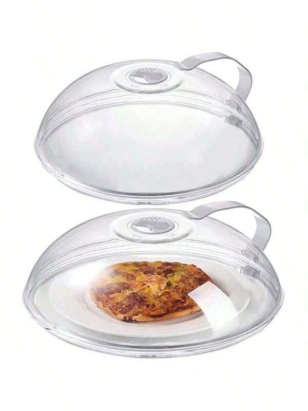 2/3pcs Microwave Splatter Cover, Microwave Plate Lid With Handle, Steam Vent To Keep Microwave Clean