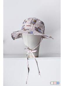 1 pièce Chapeau seau à large bord avec un design mignon d'ours en peluche à carreaux, chapeau d'été polyvalent de protection contre le soleil pour femmes
