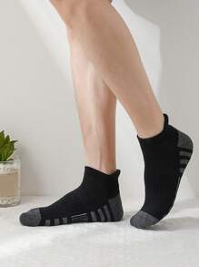 10 pares de calcetines para tobillos deportivos para hombre, grises con rayas negras, aptos para correr, gimnasio y uso diario