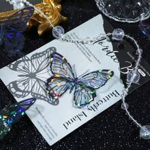 60pcs/20PCS Bright Sticker Butterfly DIY Wedding Cake Topper Happy Birthday Cake Topper For Wedding Birthday Party Cake Decoration