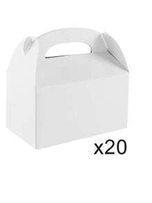 10/20个装白色纸质礼品盒，带提手，适用于婚礼、生日、新娘送礼会、毕业典礼、婴儿派对等场合，可装糖果、玩具等。（6.3x3.5x3.5英寸） - 彩色 - 查看 9