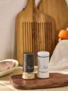Cirelle 2 Stücke Salz- und Pfefferstreuer Set, Salzstreuer mit klarem Glasboden, 5 Oz Salz- und Pfefferstreuer Set für Kochplatte, Wohnmobil, Grill, schwarz und weiße Küchendekoration und Zubehör