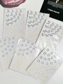 1pc Vintage Transparent Holographic Rose & Butterfly Crystal Diamond Decals For DIY Phone Case, Camera, Nail Art Decoration,School Supplies,Back To School