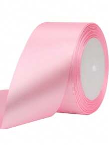 1pc 0.787 Inch X 1.57 Yard Pink Satin Ribbon, 24mm Width Craft Fabric Ribbon For Gift Wrapping, Bouquet, Wedding Party Decor (Pink)