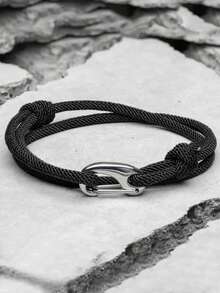 1pc/2pcs Adjustable Creative Rope Bracelet, Suitable Gift For Family, Friends And Partners - 1pc Milanese Rope Shrimp Buckle - View 9