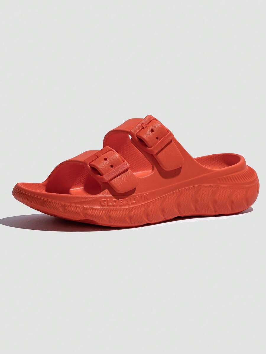 GLOBALWIN Recovery Slides For Women Mia Comfortable Sandals With Arch Support Indoor Outdoor Cloud Slippers Reduce Stress On Feet Lightweight - 橘色 - 查看 1