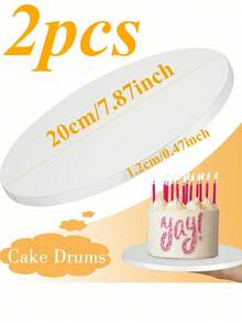 1/2/3/4pcs White/Gold 8/10/12 Inch Round Cake Boards, Thick Cardboard, Sturdy Cake Bases, Cake Platforms, Ideal For Baking DIY Cakes And Pastries, Home Kitchen Baking Supplies, Suitable For Holidays, Parties, Birthdays, Weddings, Valentine's Day, Easter, Back To School, Mother's Day, Summer, Halloween, Christmas - Multicolor - View 19