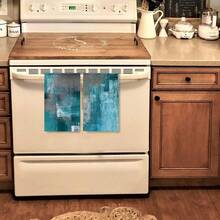 2/4pcs Set Teal & Gray Watercolor Print Kitchen Towels - Super Absorbent Double-Sided Plush, Dish Cloths For Cooking, Baking & Cleaning - Great Home Decor Choice 15.75inch*23.62inch/40cm*60cm