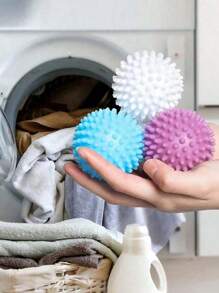 6 pezzi di palline riutilizzabili per il bucato, palline per lavatrice, palline per asciugatrice, palline ammorbidenti per tessuti, rimuovi-peli per animali domestici, rimozione della lanugine dai vestiti - per migliorare l'esperienza di lavaggio, ridurre le pieghe, (blu, bianco, viola), articoli per la pulizia, accessori per la casa