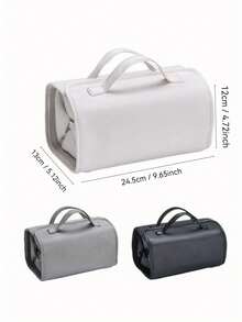 Personalized 4-In-1 Travel Toiletry Bag 4 Removable Compartments Hanging Cosmetic Bag PU Large Capacity Rolling Travel Cosmetic Bag - Multicolor - View 4