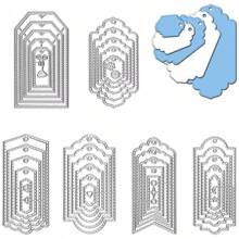 Carbon Steel Metal Cutting Dies, Tag Cutting Template DIY Paper Card Craft Tool For Cutting Thin Materials, Greeting Card Craft Decoration, Embossing, Home Decor Projects