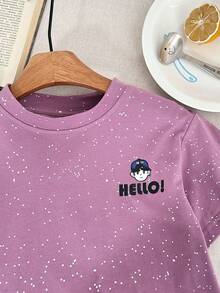 2025 New Summer Casual Sleeveless T-Shirt For Toddler Boys Starry Pattern' - Violet Purple - View 8