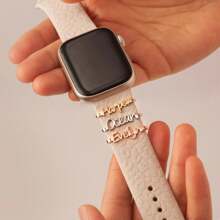 Encantos personalizados con nombre para relojes - Etiquetas con nombre para relojes inteligentes - Brazaletes de reloj personalizados - Brazaletes de reloj con nombre - Joyería de reloj - Regalo para él, oro rosa, plata, oro, elegante, colorido, vintage, sencillo, unisex, casual, lindo, personalizado, único, regalos ideales para él, regalos ideales para ella, ella, novio, novia, papá, mamá, familia, amigos, para aniversarios, para cumpleaños, para graduación, para el baile, para fiestas