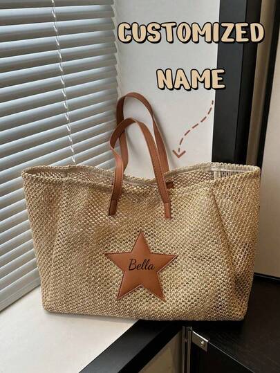 Chiếc túi xách lớn đan bằng rơm này có thiết kế nhiều tầng thanh lịch và miệng túi rộng rãi, phù hợp cho phụ nữ sử dụng hàng ngày, dù là đi làm hay đi nghỉ mát. Túi rất đa năng, tiện dụng và có nhiều màu sắc để lựa chọn.