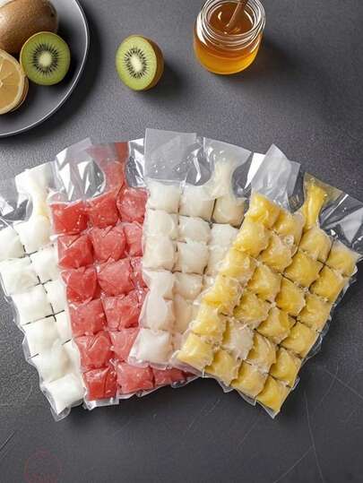 2400个夏季一次性冰袋密封冰格袋透明家用百香果冰块模具工具