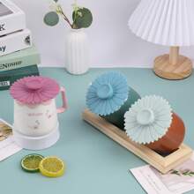 1/3pcs Dustproof Silicone Mug Cup Lids, Creative Sunflower Shaped Cup Cover, Cup Accessories