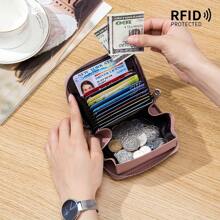 1pc Short Japanese Style Coin Purse, Solid Color Minimalist Accordion Card Wallet, Large Capacity Women Coin Pouch, Suitable For Girls, Ladies, Office Workers, Great For Work, Business Trip, Commuting, Travel