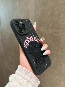 Spiderweb, Stars Print Pattern Phone Case Compatible With IPhone 16 Pro Max, 14, 13, 12, 11 Pro Max, XS Max, X, XR, 8, 7, 6S, Plus, Mini, And Galaxy A13 4G, S21 FE 5G, A15, A21S, A34, A12, A50, S21, A71 And More, Shockproof, A Great Birthday Gift For Girlfrid, Boyfrid Or Yourself Waterproof Anti-Fall Scratch Resistant.Christmas Accessories. - Black - View 7