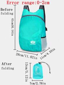 1pc Foldable Super-Light Portable Storage Bag Waterproof Backpack For Travel, Outdoor And Sports Travel Bag