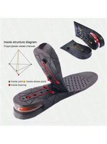 4 أزواج كاختيار للرجال والنساء لشريحات رفع الحذاء بارتفاع من 3 إلى 7.5 سم ، إدراج نعل سميك إسفنجي مبطن بوسادة هواء لزيادة الارتفاع، إكسسوارات الأحذية والأحذية الطويلة