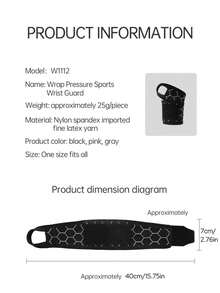 1 Piece Of Adjustable Compression Wrist Support Bracket - Pink, Gray, And Black, Made Of High-Quality Polyester Fiber Material, Hand Washed Or Machine Washed | Very Suitable For Wrist Discomfort And Sports Activities
