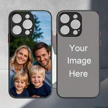 1pc Customizable Personalized Photo Pattern Multi-Color Soft-Touch Protective Phone Case, Compatible With IPhone Apple 11/12/13/14/15/16 Pro Max. Ideal Gift For Holidays, Anniversaries, Father's Day, Mother's Day, Thanksgiving, Halloween, Birthdays, For Boyfriends, Girlfriends, Family, Best Friends, Grandparents, Couples - Black - View 4