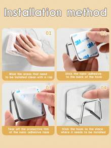 1pc Household Sponge Drain Rack, Small Kitchen Storage Tools, Self-Adhesive Wall Mounted Storage Rack, Space Saving, Durable Stainless Steel Material, Suitable For Kitchen, Bathroom, Necessary Kitchenware Storage Good Things