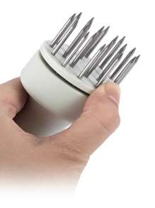 1pc Stainless Steel Steak Hammer Meat Piercing Needle, Home Tenderizing Tool, Hole-Drilling And Ligament-Disrupting Device, Meat Hammer For Knocking And Inserting Meat Needle, Suitable For Snacks, Steaks, Pork Chops, Chicken Steaks