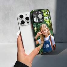 1pc Customizable Personalized Photo Pattern Multi-Color Soft-Touch Protective Phone Case, Compatible With IPhone Apple 11/12/13/14/15/16 Pro Max. Ideal Gift For Holidays, Anniversaries, Father's Day, Mother's Day, Thanksgiving, Halloween, Birthdays, For Boyfriends, Girlfriends, Family, Best Friends, Grandparents, Couples - Black - View 3