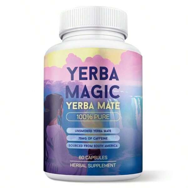 YERBA MAGIC YERBA MATE100% PURE 60 CAPSULES HERBAL SUPPLEMENT YERBA MAGIC Yerba Mate Capsule Supplement
