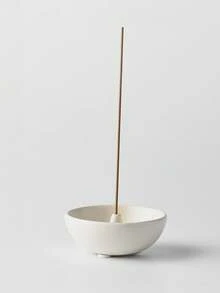 Modern Minimalist Japanese Style Ceramic Round Incense Holder, Creative Home Use Incense Base Incense Plate Incense Stick Holder