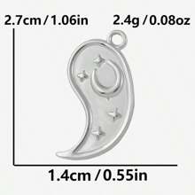 2pcs Minimalist Stainless Steel Heart & Asymmetric Geometric Sunflower Pendant Accessories, Necklace & Earrings Crafting DIY Jewelry Charms, Gold/Silver Plated