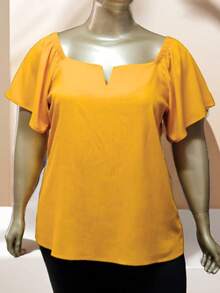Women's Plus Size  Blouse - Mostaza - Ver 3