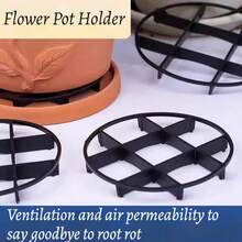 Plant Pot Risers/Stands, Bottom Pads For Flower Pots, Elevate Potted Plants, Prevent Waterlogging, Ventilation - Black - View 6