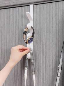 3/1pcs 5-Tier Vertical Hanging Hooks For Over-The-Door, Closet, Bathroom, For Storing Bags, Hats, Clothes, Ties, Towels, Bathrobes, Loofah