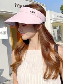 1 件女士新款宽边可折叠防紫外线太阳帽，夏季户外旅行沙滩帽 - 多色 - 查看 6