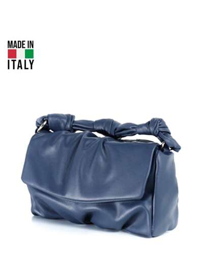 Bolso de mano de mujer hecho a mano 100% en Italia de piel de ternera suave de alta calidad