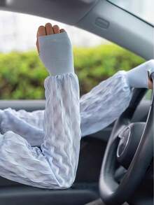 1 par de mangas sueltas y holgadas para protección solar de verano para mujeres, cubiertas para los brazos con protección UV para ciclismo al aire libre - mangas de protección solar - Ver 6