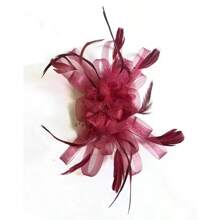 1 bucă pălărie de fascinator de culoare aurie pentru femei, potrivită pentru ceai, ziua cursei, ziua de naștere, plajă, îmbrăcăminte ocazională, agrafă de păr și bentiță cu dublă utilizare
