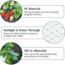 1 Pc Bird Protection Net, Garden Plant Mesh, Protecting Plants And Fruit Trees From Birds, Deer, Poultry, Best Fencing Anti-Bird Net Garden Net Orchard Anti-Bird Net Polyethylene Anti-Bird Net Extrusion Anti-Bird Net Grape Anti-Green Anti-Bird Net