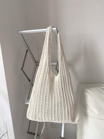 Summer Vacation Beach Bag, Large Capacity Tote Bag, Elegant Women's Fashion Shoulder Bag, Travel Bag, Travel Essentials, Bridesmaid Gift Bag For Wedding Season, Lunch Bag For College Students, Business Women