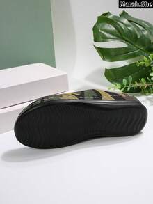 Women Summer Camouflage Platform Wedge Thick Strap Sandals, Tie-Dye Camo Pattern Beach Casual Outdoor Holiday Asymmetric/Asymmetrical, Suitable For Mother's Day, Daily Commute, Beach, Wedding, Party, Office, Home And Outdoor, All Season Slippers - Army Green - View 6