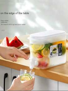Beverage Dispenser With Fruit Infuser - Design Suitable For Refrigerator / 100% Leakproof / Material, Beverage Dispenser With Tap, Suitable For Party, Wedding And Home, Outdoor Picnic Water Tank, Barbecue Tableware. Suitable For Frozen Juice, Tea And Beverage, Party Beverage Container | Beverage Machine For Refrigerator