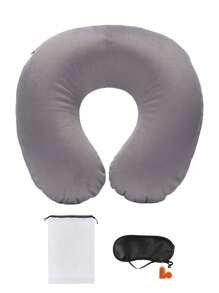 1pc Travel Pillow Neck Pillow Airplane Pillow Travel Car Home Office Travel Neck Flight Pillow Snap Button With Soft Cover, U Shaped Neck Pillow Portable Student Adult Pillow Pad, Supports Neck And Protects Cervical Vertebrae While Studying Or Riding In Car, Office Or Other Travel