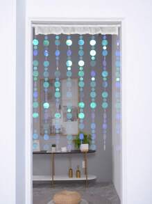 1 Set Multi-Color Gradient Radiant Sequin Door Curtains