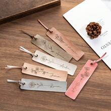 Custom Birthday Flower Leather Bookmark, Engraved Name Bookmark, Gift For Book Lover Gift Valentine's Day, Bridesmaid Gift,Wedding Gift Back To School, Thank You Gift, Gift For Colleagues Office Team, Halloween Christmas Gift, Gifts For Her, Family, Friends, Students, Workers, Teachers