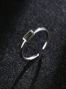 1pc Cross-Border Best Seller December Birthstone Fashion Silver Ring With Cubic Zirconia, Stackable Design Suitable For Daily Wear